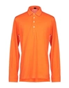 Mp Massimo Piombo Polo Shirts In Orange