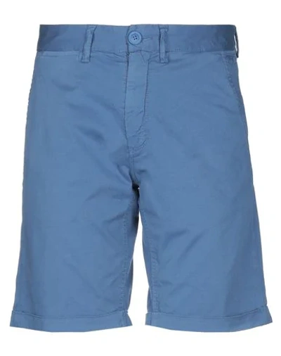 Sun 68 Man Shorts & Bermuda Shorts Slate Blue Size 31 Cotton, Elastane In Blue