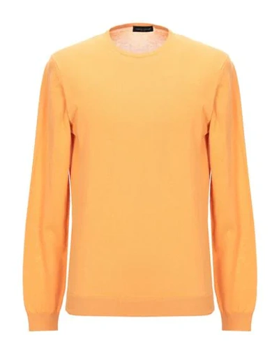 Roberto Collina Fine Knit Light Sweater In Mandarin