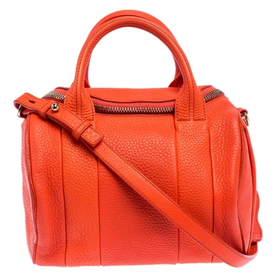 Pre-owned Alexander Wang Orange Leather Small Rockie Satchel