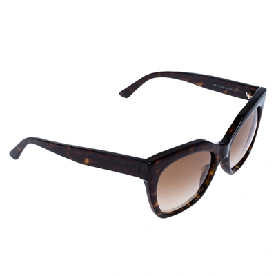Pre-owned Balenciaga Dark Havana/ Brown Gradient Ba 132 Square Sunglasses