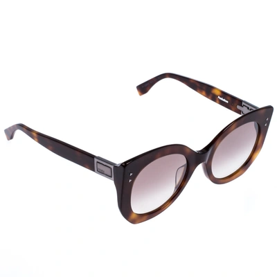 Pre-owned Fendi Brown Tortoise Ff 0265/s Peekaboo Sunglasses