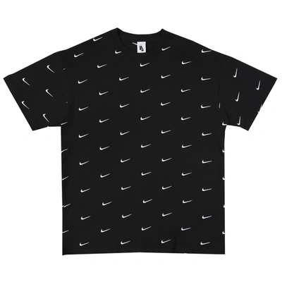 Pre-owned Nike  All Over Swoosh Logo T-shirt Black