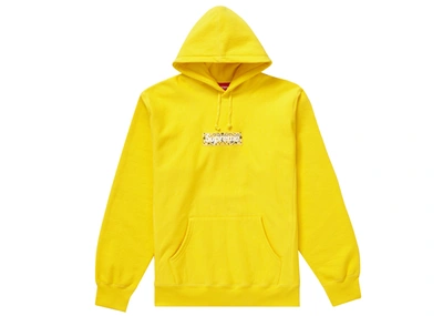 Pre-owned Supreme  Bandana Box Logo Hooded Sweatshirt Yellow