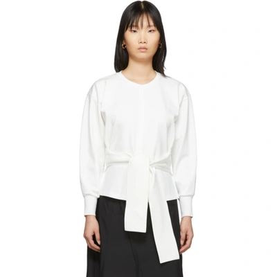 3.1 Phillip Lim / フィリップ リム Women's Ponte Tie-belt Sweater In White