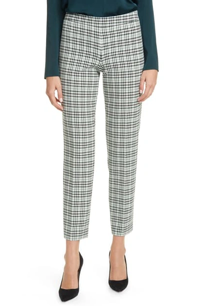 Hugo Boss Tiluna Soft Stretch Side Zip Ponte Trousers In Pine