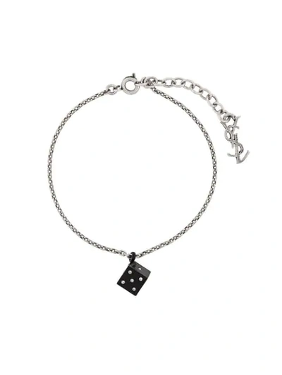 Saint Laurent Dice Bracelet In Black