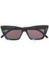 Saint Laurent Sl276 Square-frame Sunglasses In Black
