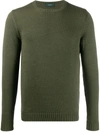Zanone Long-sleeve Fitted Jumper In Green