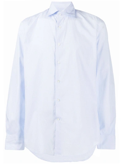 Glanshirt Spread-collar Pinstriped Shirt In White