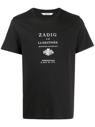 Zadig & Voltaire Slogan Print T-shirt In Black
