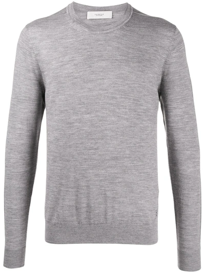 Pringle Of Scotland Round Neck Fine Knit Jumper In Grey