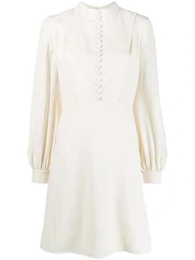 Chloé Buttoned Long Sleeved Dress In White