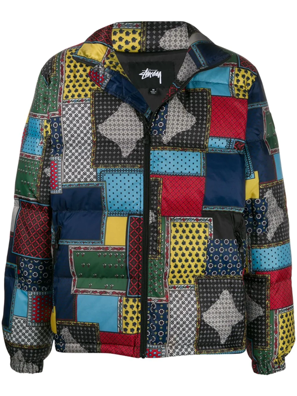 人気新品入荷 Puffer Patchwork Stussy Jacket ModeSens | Blue In ジャケット・アウター