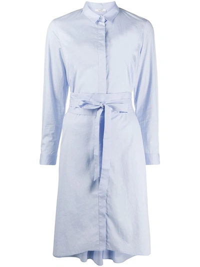 Peserico Tie-fastening Shirt Dress In Blue