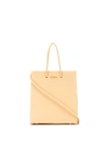 Medea Minimal Logo Tote In Neutrals