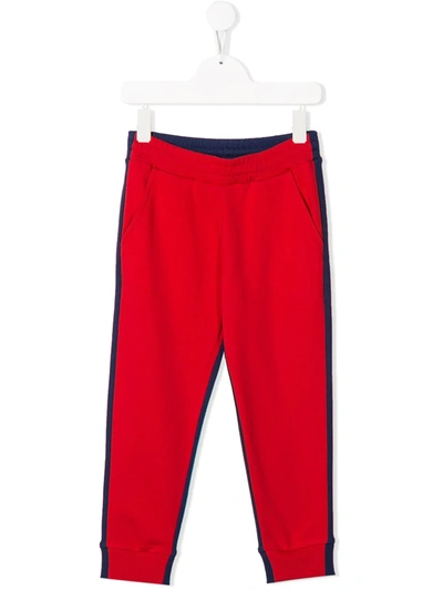 Moncler Kids' Colour Block Joggers In Red