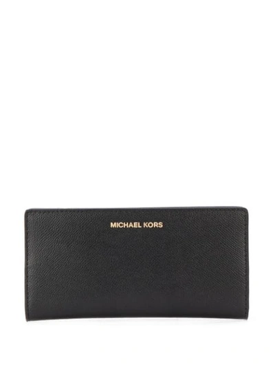 Michael Michael Kors Black Jet Set Leather Wallet And Card Holder