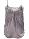 Iro Lace-embroidered Camisole Top In Grey