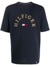 Tommy Hilfiger Embroidered Logo T-shirt In Blue