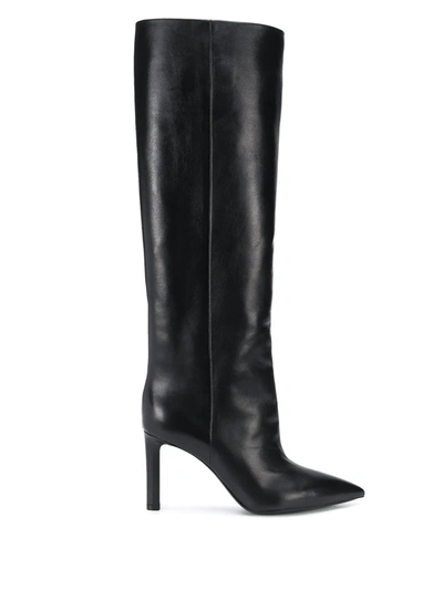 Saint Laurent Kate 85mm Knee-high Boots In Black
