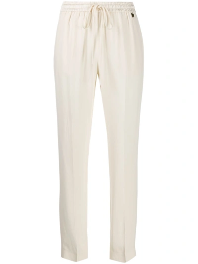 Twinset Drawstring Track Pants In Neutrals