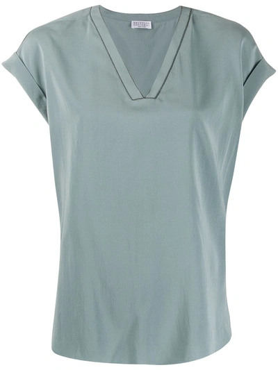 Brunello Cucinelli Loose-fit Top In Blue