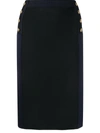 Givenchy High-waisted Two-tone Skirt In Black