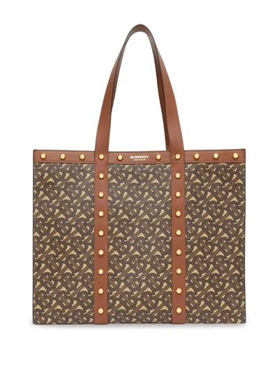 バッグ BURBERRY Small Monogram Print Tote Bag BURBERRY Small