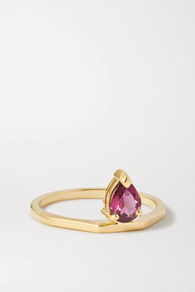 Natasha Schweitzer El 9-karat Gold Garnet Ring