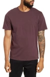 Vince Men's Garment-dyed Crewneck T-shirt In Washed Deep Orchid