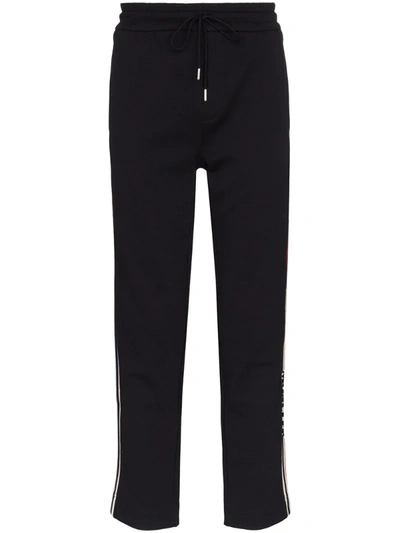 Moncler Men's Side-striped Lounge Trousers In Blue