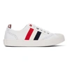 Thom Browne White Brogued Canvas Sneakers