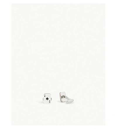 Paul Smith Aces Card Cufflinks In Silver