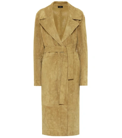 Joseph June Suede Coat In Beige