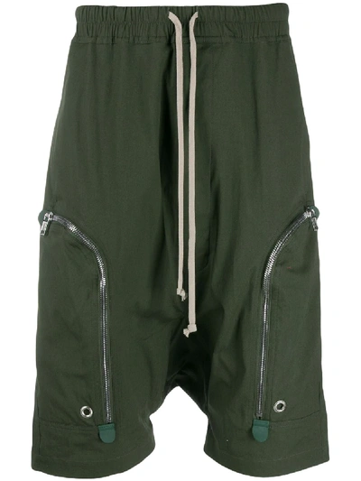 Rick Owens Cargo Knee-length Shorts In Green