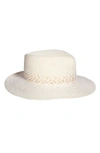 Eric Javits Bayou Packable Squishee® Fedora In White Mix