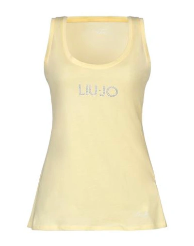 Liu •jo Tank Tops In Yellow