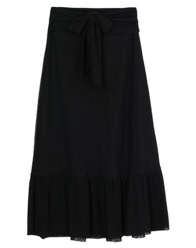 Ganni Long Skirts In Black