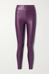 Koral Lustrous High-waist Leggings In Purple