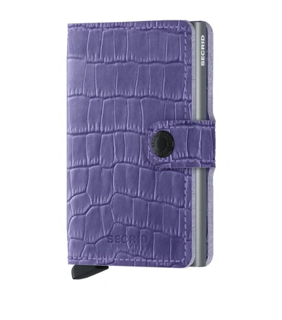Secrid Cleo Leather Miniwallet In Purple