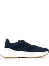 Bottega Veneta Men's Speedster Low-top Sneakers In Navy