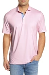 Johnnie-o Robben Regular Fit Performance Polo Shirt In Pink