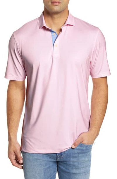 Johnnie-o Robben Regular Fit Performance Polo Shirt In Pink