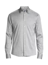 Eton Men's Slim-fit Jersey Knit Sport Shirt In Gray