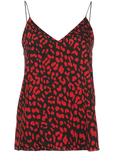 Alice And Olivia Alice + Olivia Contessa Leopard Print Silk Camisole In Leopard Paprika