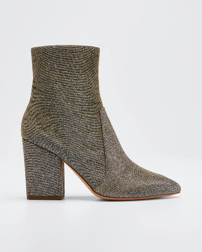 Loeffler Randall Women's Isla Patent Leather Block-heel Booties In Pewter