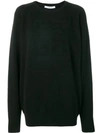 Givenchy Embroidered Logo Cashmere Sweater In Black