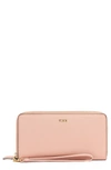 Tumi Belden Leather Travel Wallet In Blush