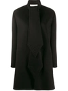 Valentino Draped Wool And Cashmere-blend Felt Coat In Nero